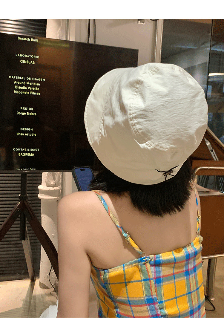 2025新款日系渔夫帽女夏季休闲薄款大帽檐显脸小防晒遮阳盆帽详情7