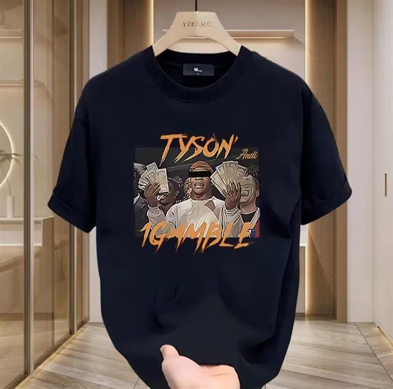 跨境夏季新款男士短袖t恤国潮圆领修身潮流休闲百搭速干运动上衣详情36