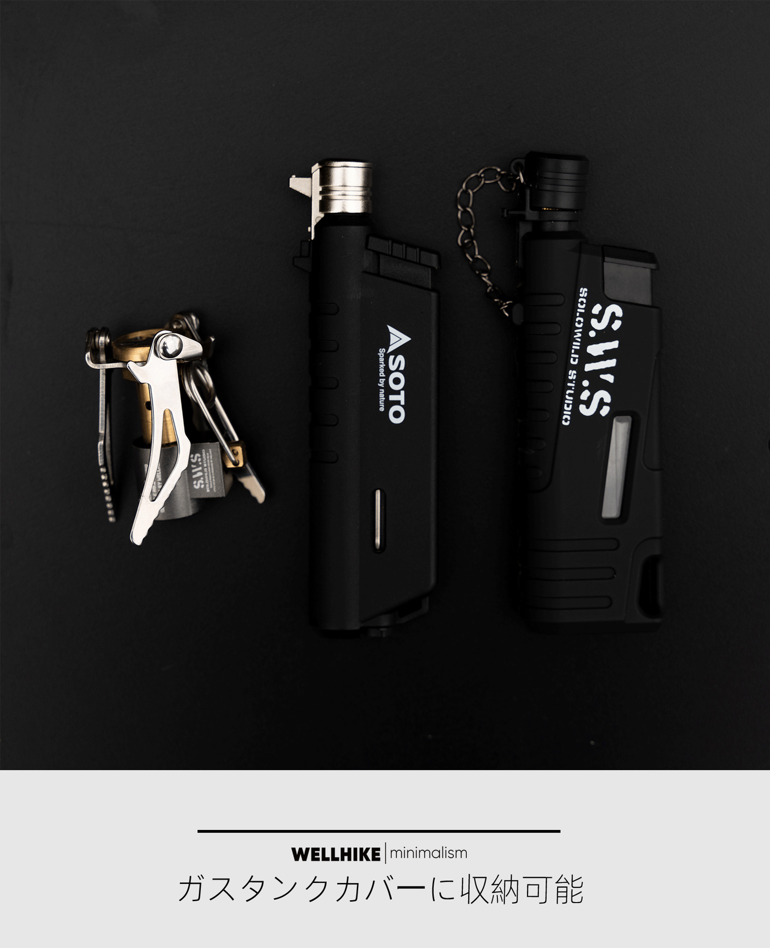 Camping burner, mini burner, one-piece folding burner, camping and outdoor survival equipment, portable pocket burner pic 4