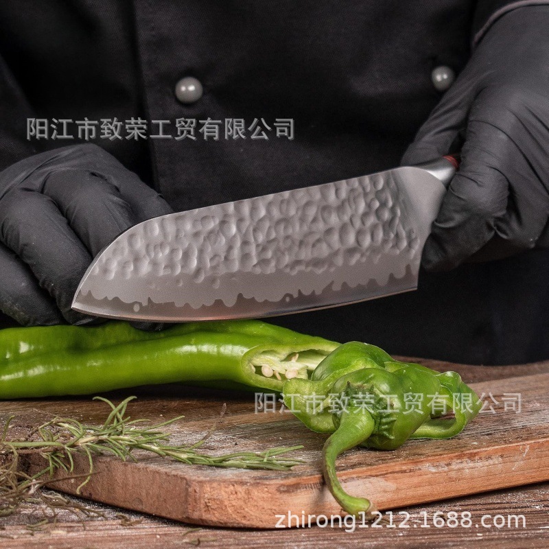 锤纹12 件套日本刀具牛津布套装 德国不锈钢厨房厨师刀三德刀详情7