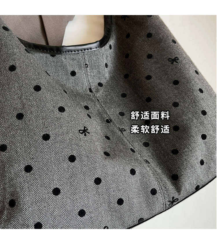 通勤大容量女包新款流行波点单肩包时尚百搭托特水桶包都市斜挎包详情6