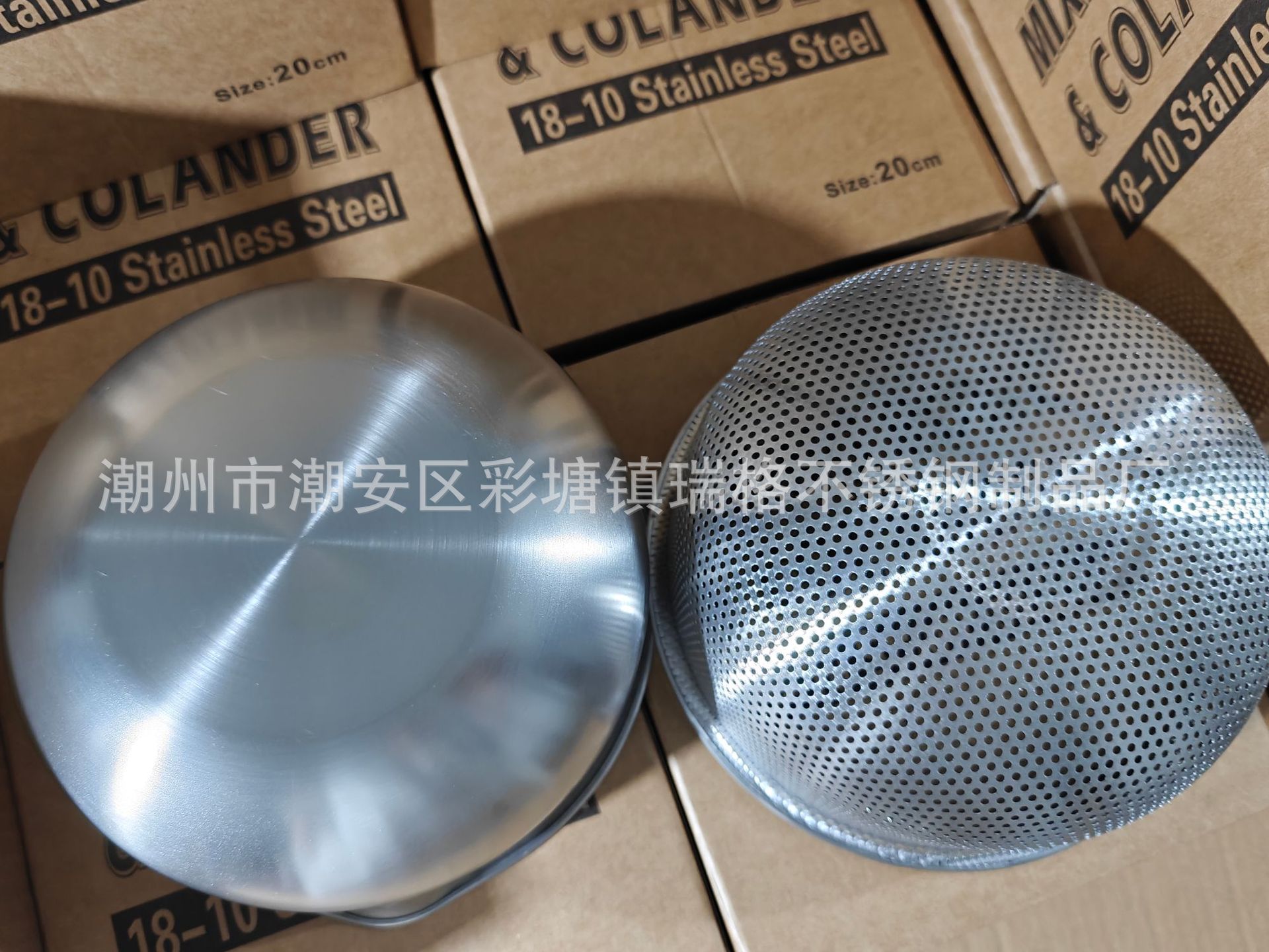 304不锈钢洗菜盆沥水篮加厚家用厨房淘米盆水果漏盆烘焙盆 二件套详情11