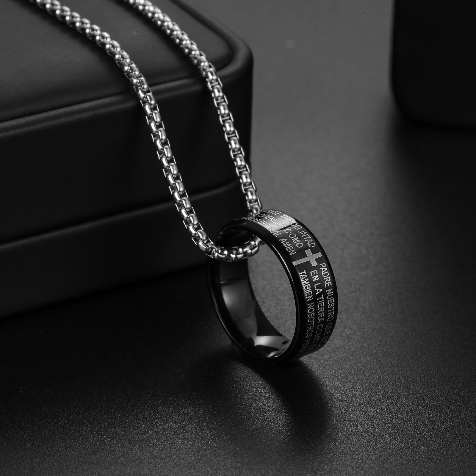 Aliexpress Amazon classic 60cm pearl chain versatile sweater chain, European and American trendy men hip-hop punk style pendant pic 6