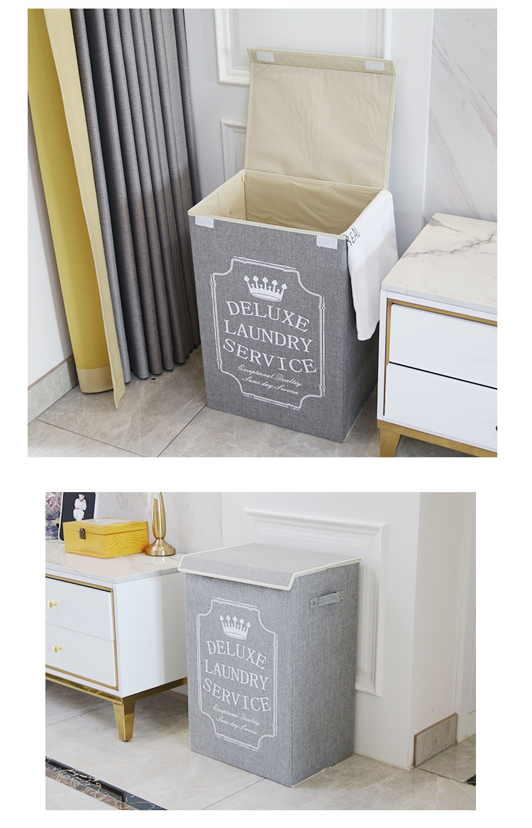 卧室收纳神器可折叠脏衣篮正方形衣物玩具收纳筐床边衣服收纳箱详情9