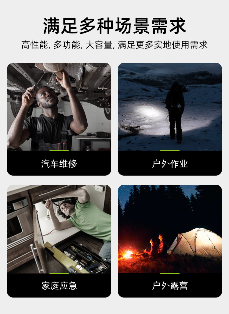 Cross-border outdoor built-in battery strong light flashlight, rechargeable, ultra-bright long-range high-power laser digital display flashlight pic 3