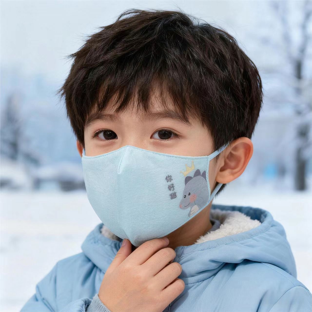 冬天儿童口罩纯棉保暖A级独立包装可水洗4-12岁可爱卡通布面罩详情1
