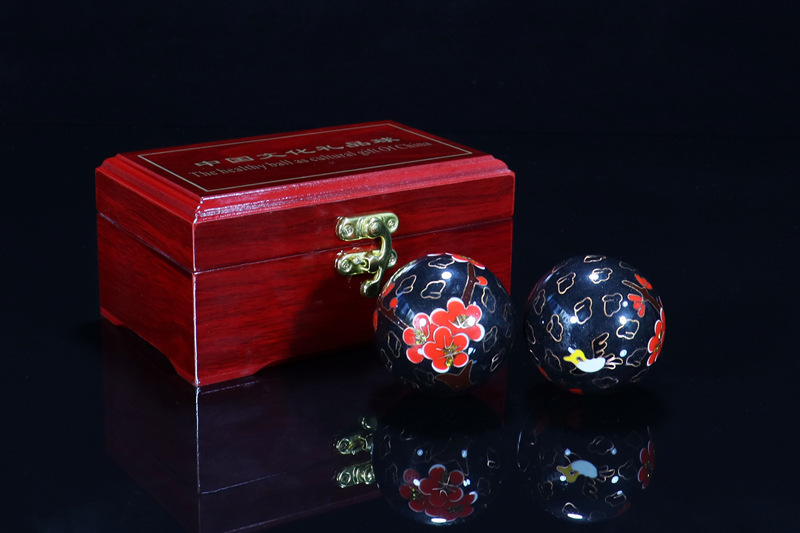 Premium gift box set of Beijing Cloisonne handball outer craft cultural gift Cloisonne low-temperature fitness ball pic 16