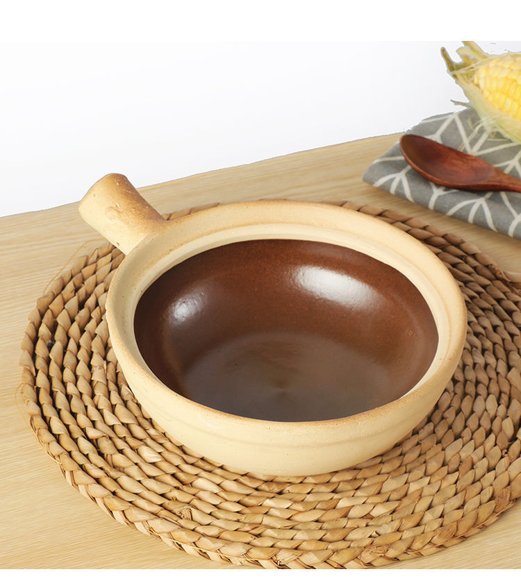 Traditional thick single-handle 煲仔饭 clay pot, clay pot, jelly pot, clay pot, raw jelly pot, fish pic 13