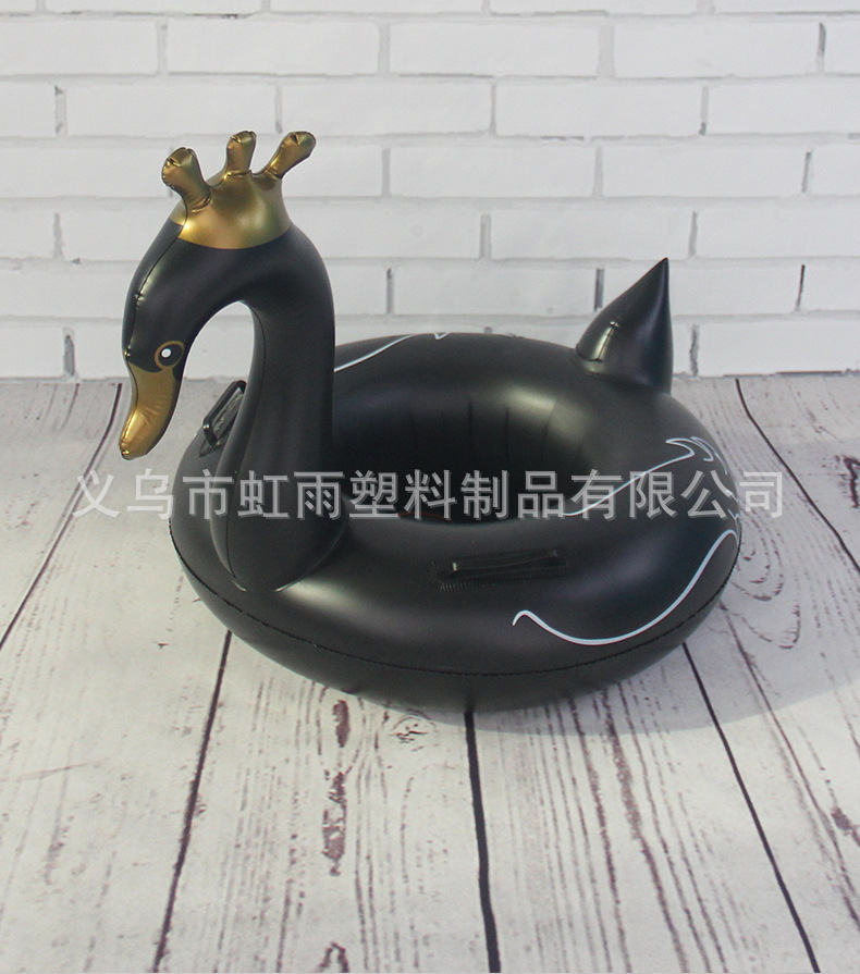扶手黑天鹅水上充气儿童玩具座圈带翅膀防侧翻游泳圈婴儿坐圈批发详情4