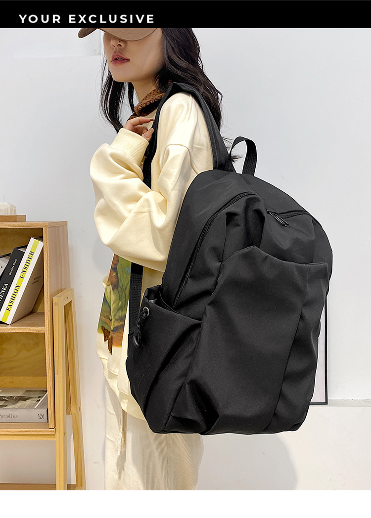 跨境新款双肩包大容量男女学生书包简约休闲短途出差商务电脑包详情29