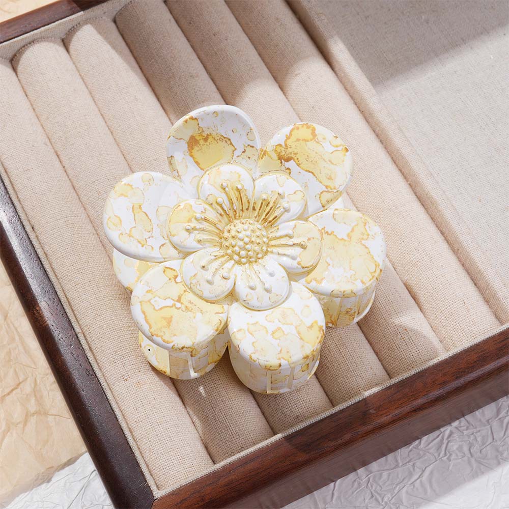 8CM新款六瓣花抓夹高档发夹高级感鲨鱼夹女士盘发发抓饰品夹子详情6