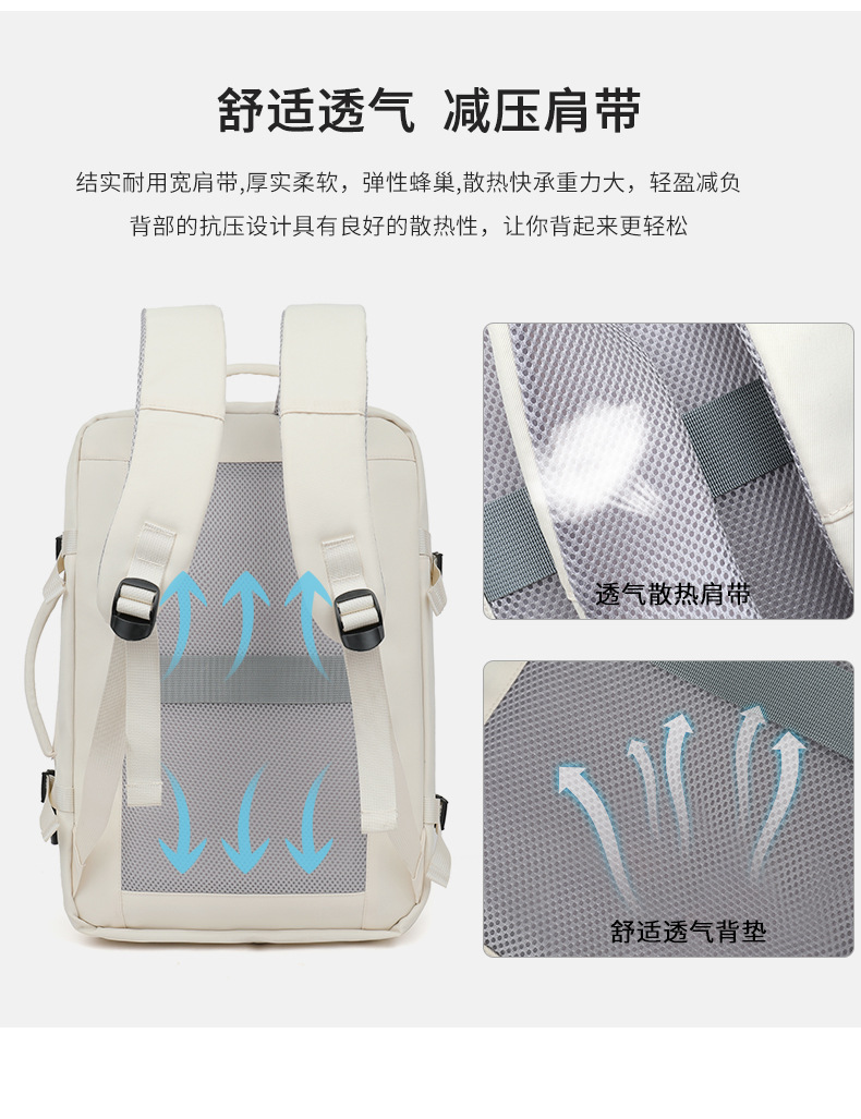 2025 New cross-border casual backpack for both men and women, a multi-functional telescopic handle computer backpack pic 13