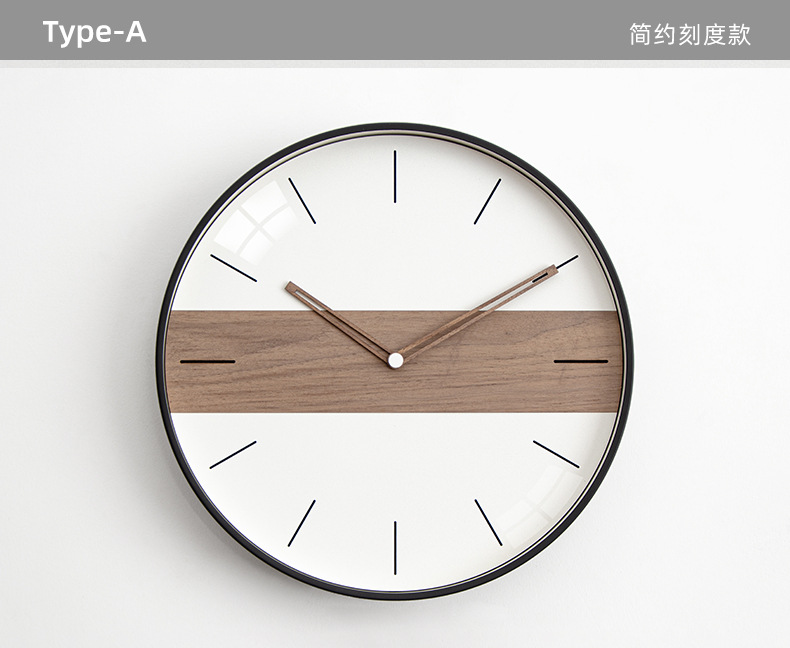 现代简约北欧创意挂钟客厅卧室家用静音时钟挂墙钟表 WALL CLOCK详情5