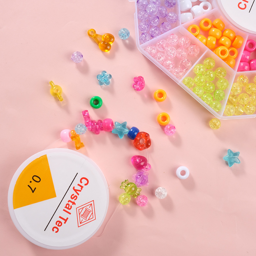新款儿童手工串珠女孩diy手链益智创意饰品材料项链手链串珠批发详情13