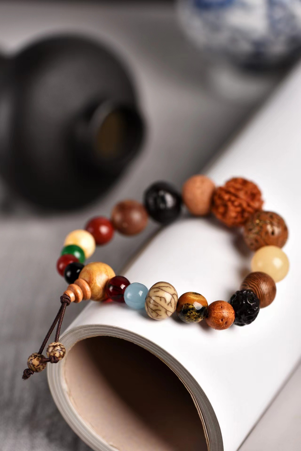 Hot-selling 18-seed Bodhi bead bracelet, 18-bead root prayer bead chain, temple connection, scenic spot commemoration of male and female couples pic 3