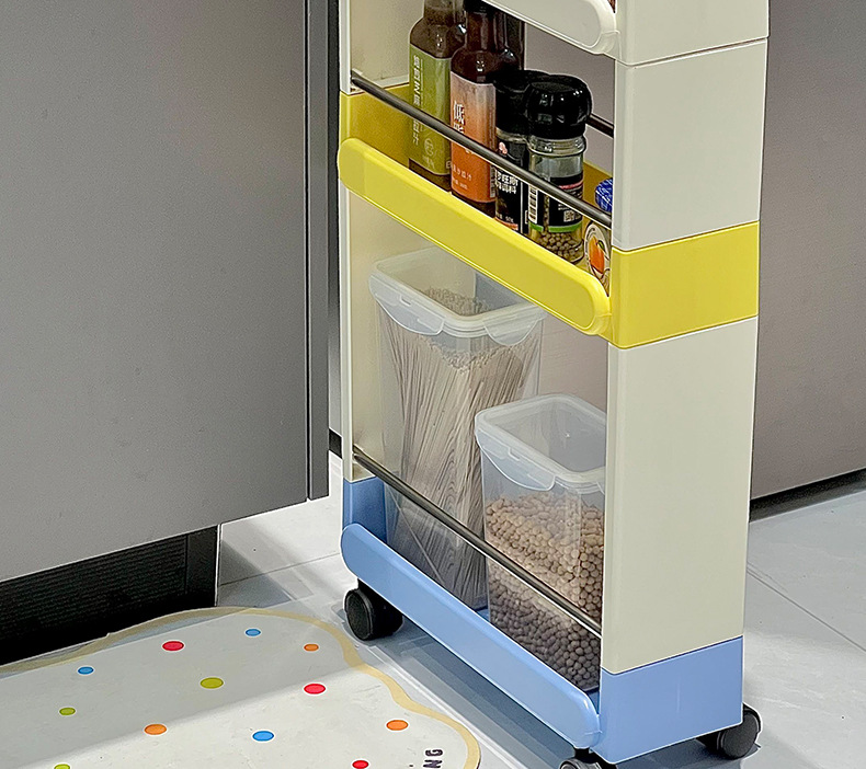 缝隙超窄柜冰箱外侧厨房卫生间浴室置物架洗衣机边收纳夹缝置物架详情6