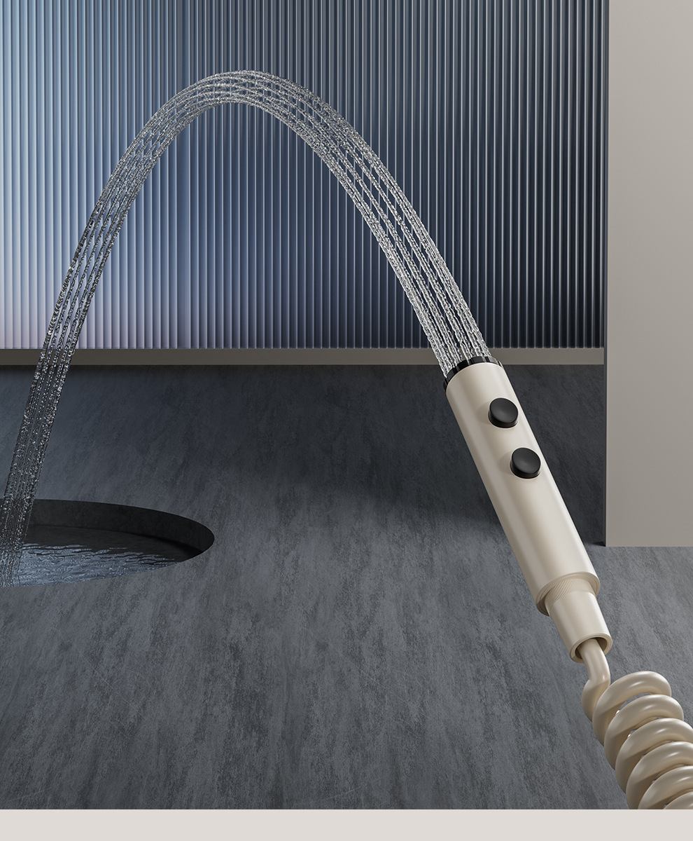 奶白色全铜淋浴花洒套装淋浴家用氛围灯恒温钢琴键数显增压沐浴器详情30