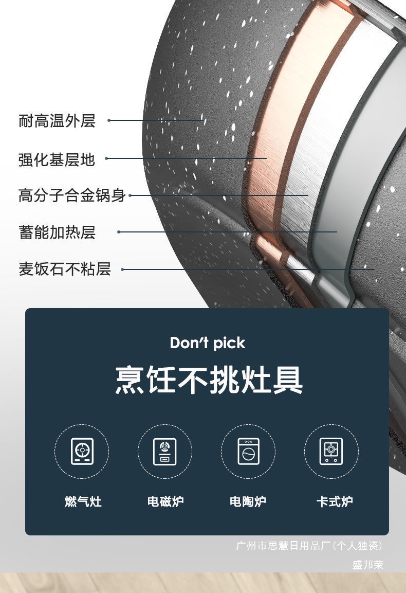 The manufacturer of the household cooking wok with a filling capacity, a loss-making, smoke-free, tourmaline non-stick wok, and iron wok are available pic 9