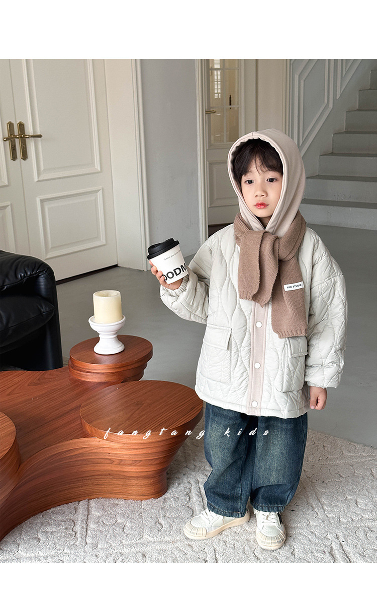 儿童加厚裤子男童加绒牛仔裤冬季新款小男孩保暖休闲长裤冬装批发详情13