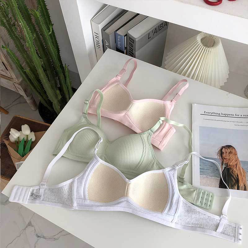 High school adjustable underwear, junior high school student no-wire small chest gathering bra, thin bra for student development girls pic 4