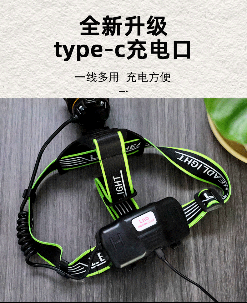 White laser headlamp, telescopic zoom, outdoor strong light long-range flashlight, night fishing, camping head-mounted lighting flashlight, daily necessities pic 8