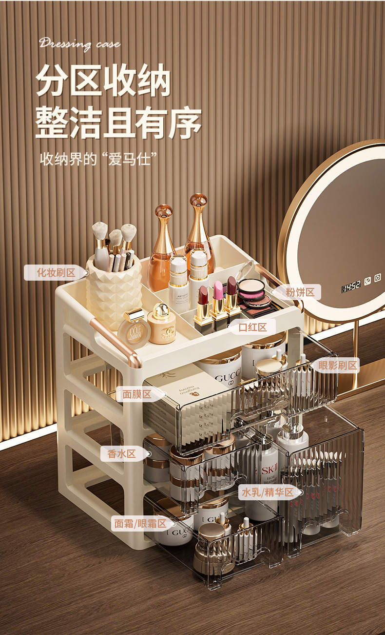 Cosmetic storage box, hand sanitizer foaming bottle, hotel shampoo silicone portioning bottle pic 3