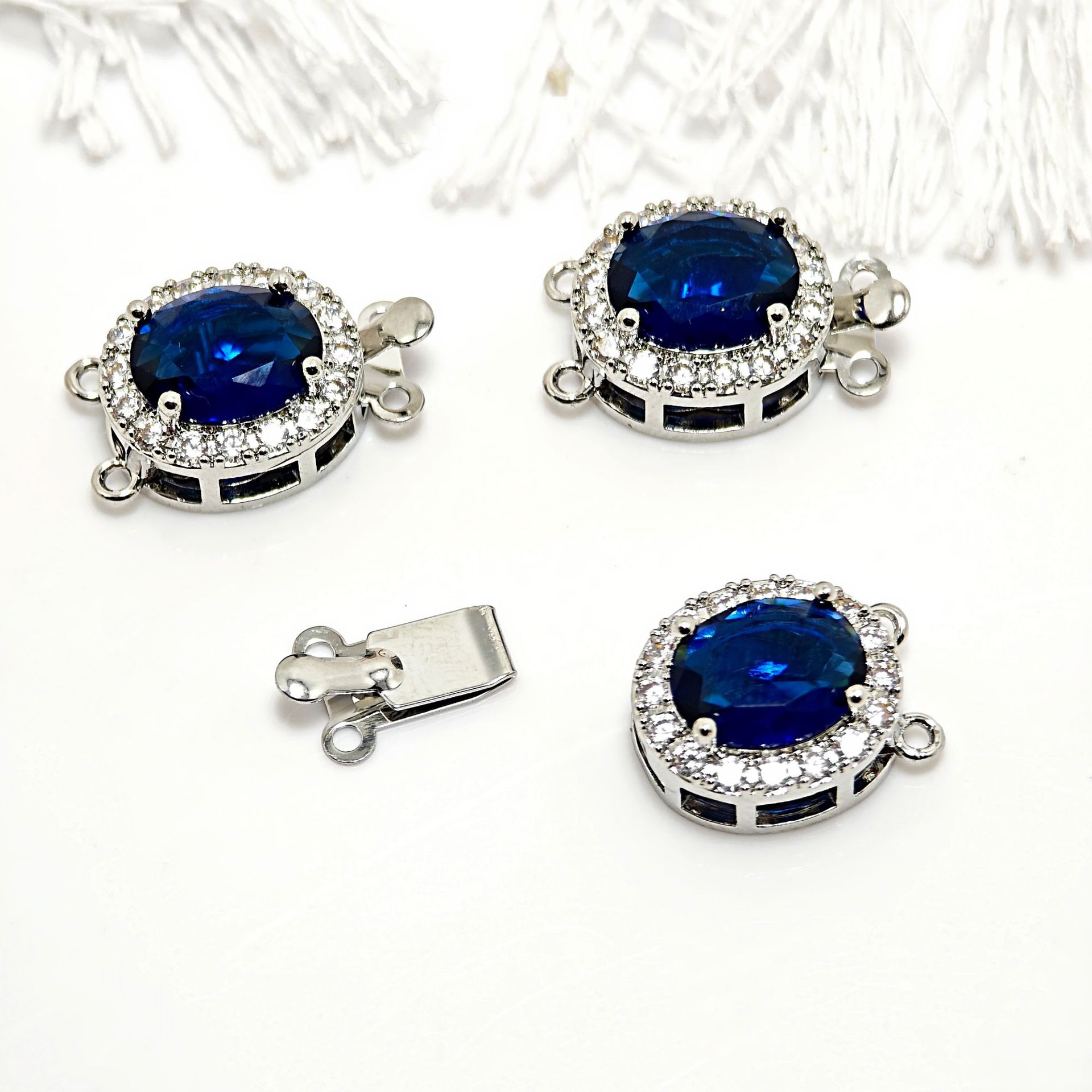 High color retention, real gold plating, double hanging, zirconium pearl buckle, pin, buckle necklace, connecting buckle head, DIY jewelry bracelet pic 17