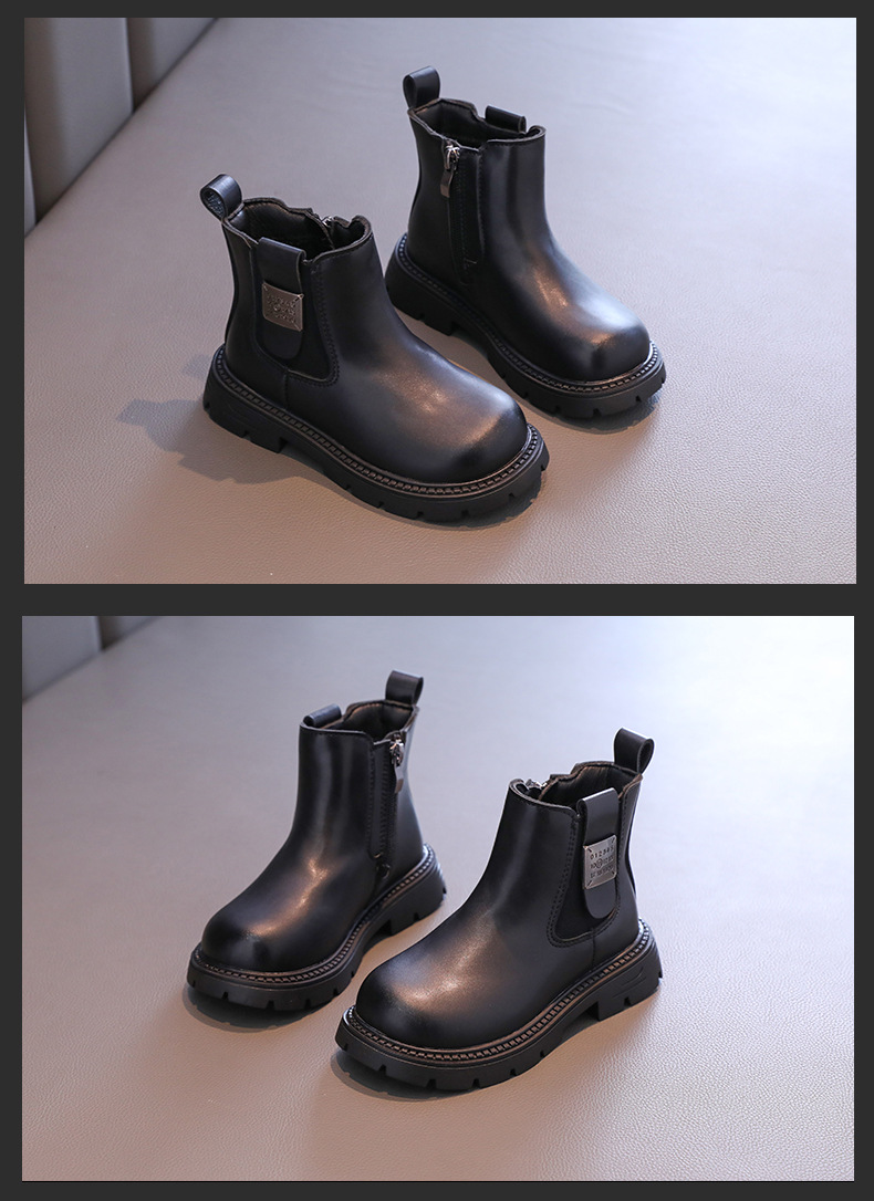 女童靴子加绒马丁靴2024秋冬季新款棉靴小女孩公主短靴百搭烟筒靴详情11