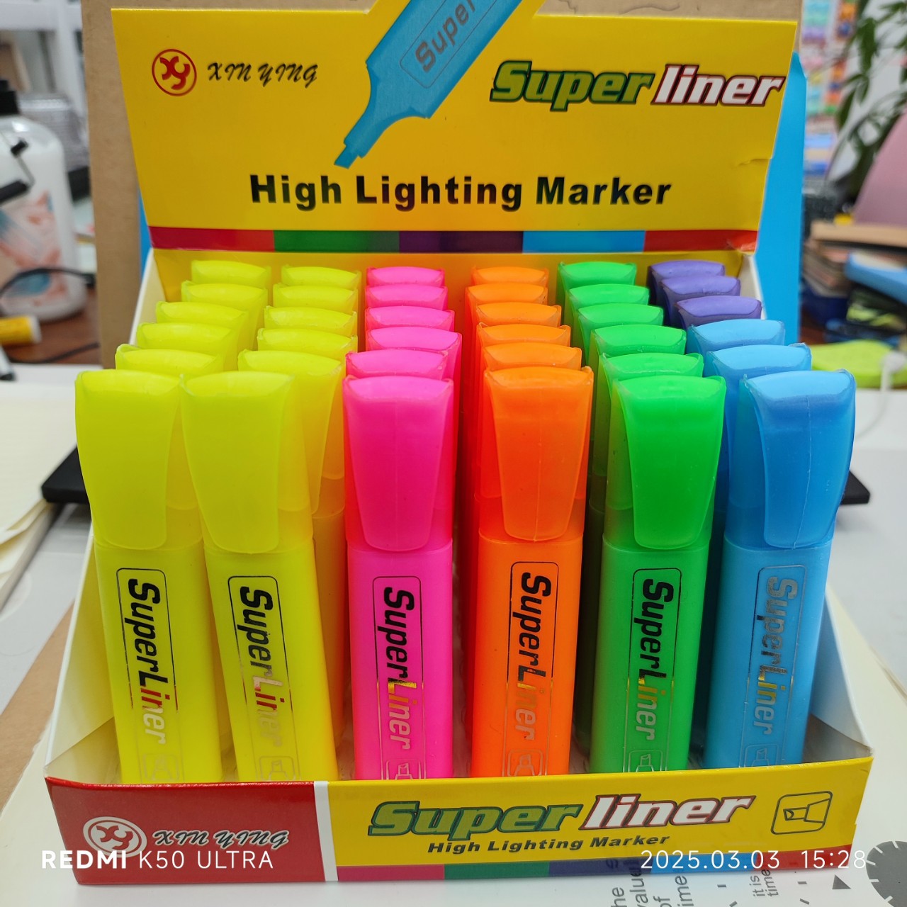 创意荧光笔学生绘画涂鸦重点标记扁款粗划笔4支装PVC袋彩色批发详情1