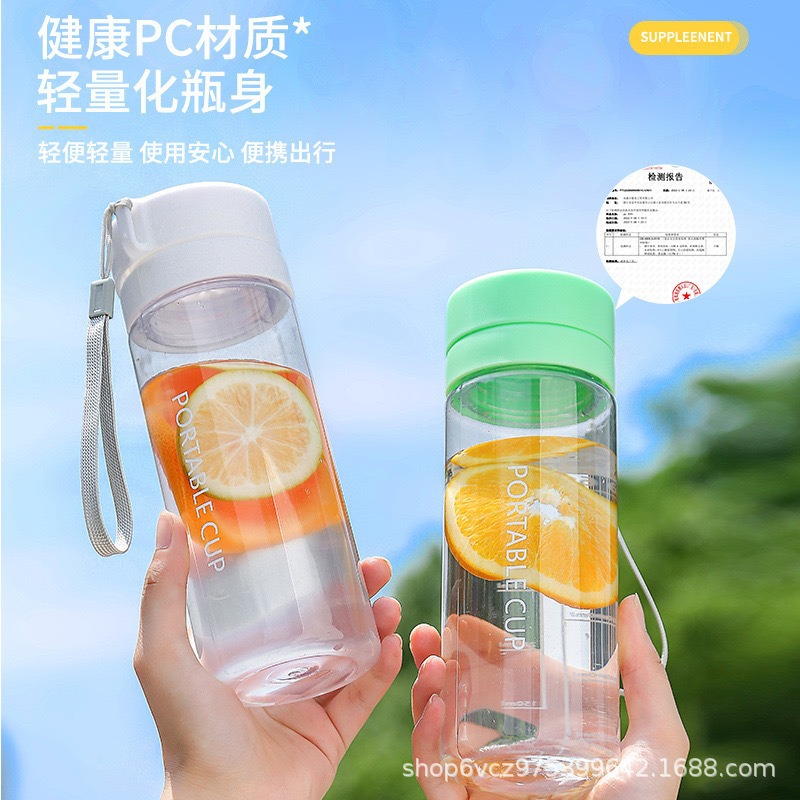 Wholesale PC material portable plastic cups for students and couples, outdoor large-capacity sports water cups, and plastic cups for event gifts pic 4