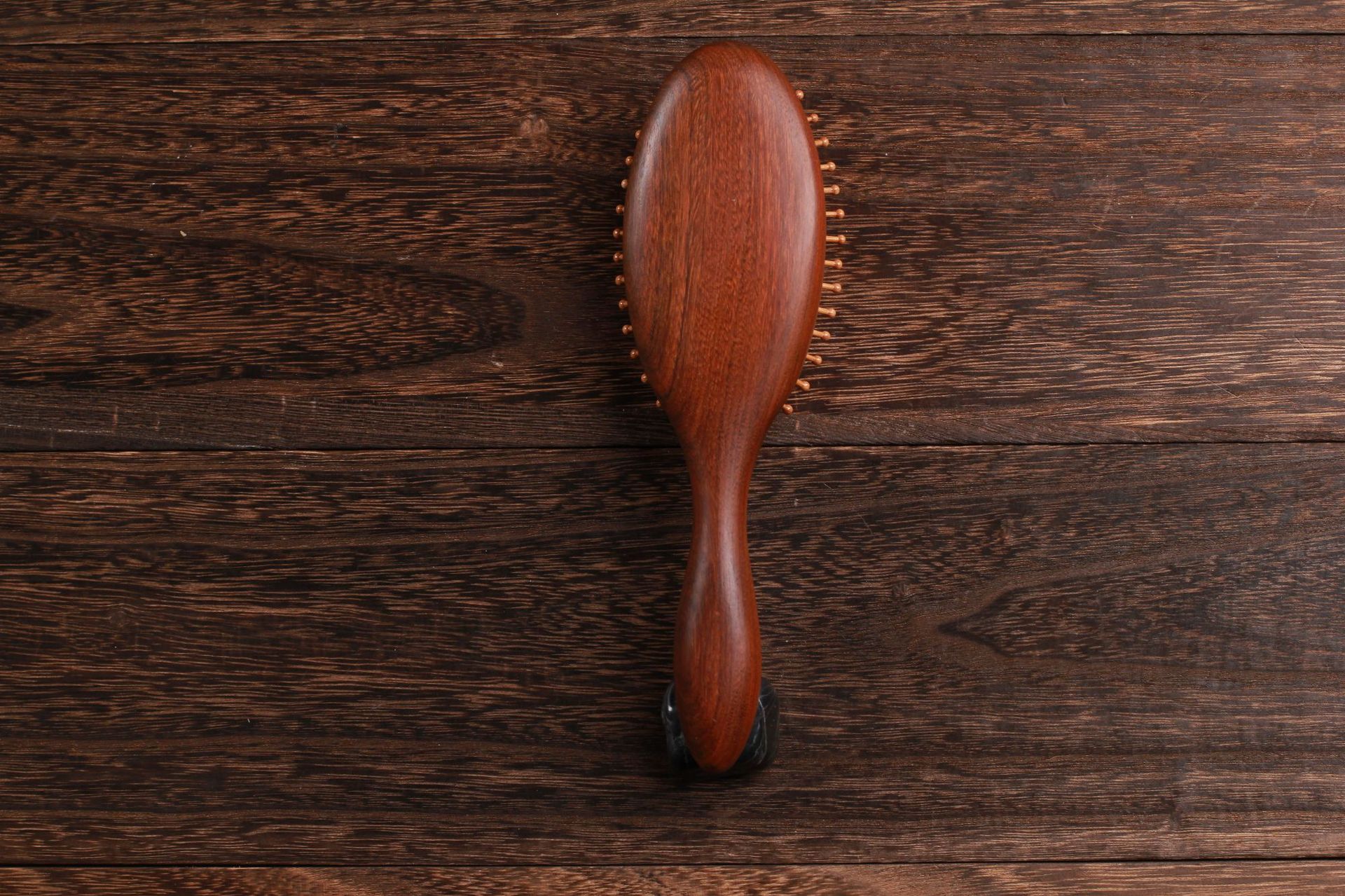 厂家金丝檀木气垫梳大号加厚圆柄头皮按摩顺发梳檀木气囊梳子批发详情19