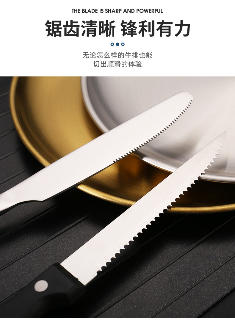 跨境户外不锈钢餐具套装便携式旅游露营高端烧烤盘食品夹刀叉勺子详情6