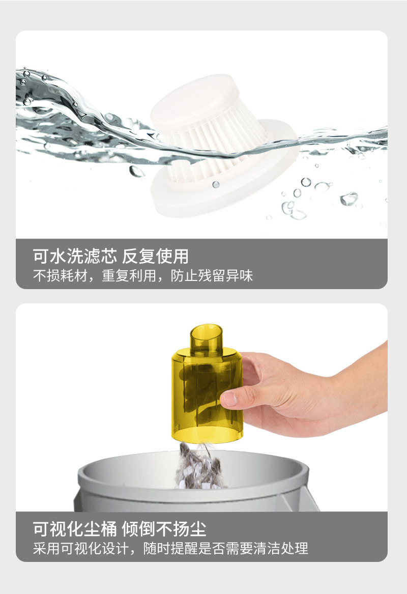 家用小型便携式吸尘器充电款无线手提式大吸力车载吸尘器跨境爆款详情7