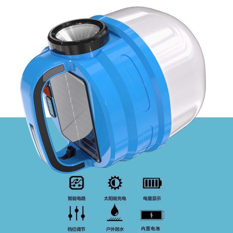 Cross-border outdoor camping lights, solar-charged camping lights, LED bulbs, household emergency night market street lamps pic 8