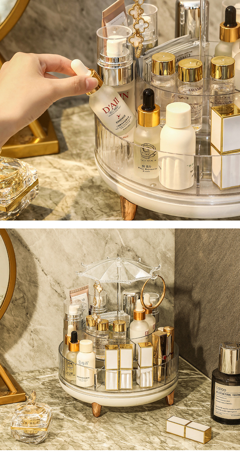 Lipstick storage box, desktop cosmetics, lipstick display stand, thickened transparent essence, eye cream and skin care product rack pic 25