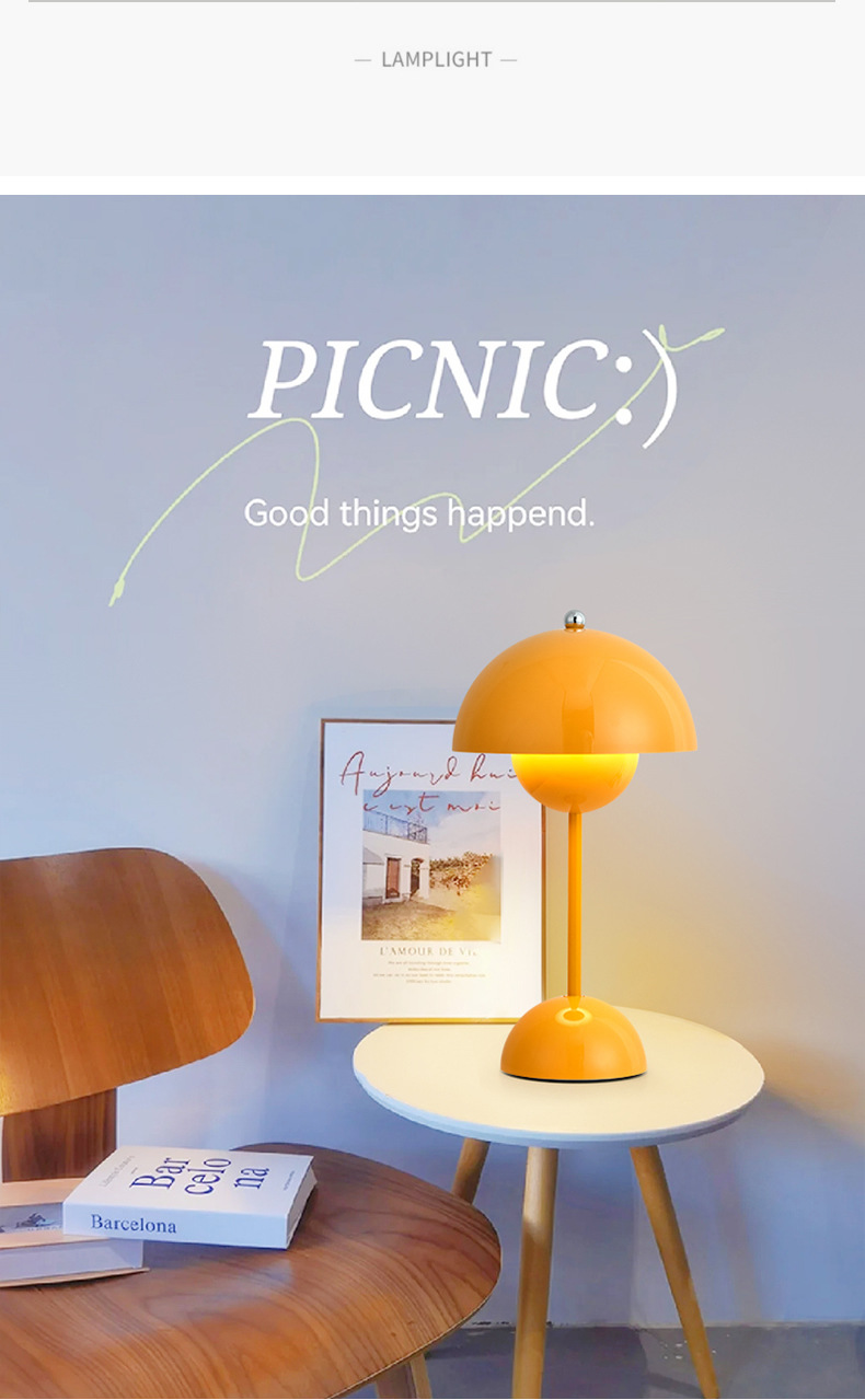 Transfronterizo de comercio electrónico recargable usb pequeña luz de noche nordic bráctea lámpara de mesa dormitorio lámpara de cabecera touch eye care lámpara de mesa de aprendizaje pic 17