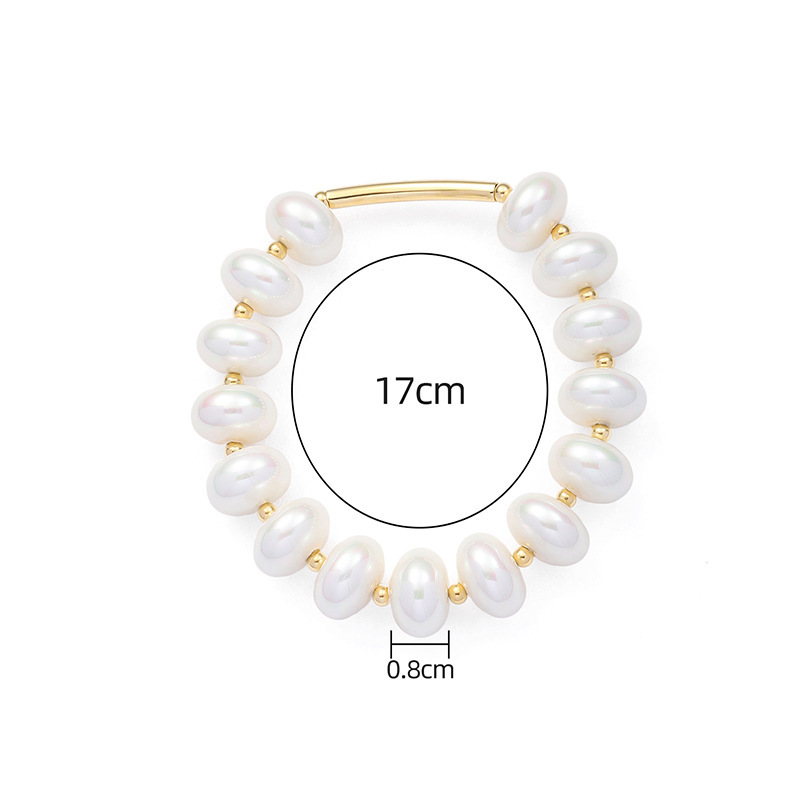 Natural freshwater precious handcrafted bracelets, Baroque pearls, irregular-shaped pearls, versatile light luxury bracelets, pearl wholesale pic 10