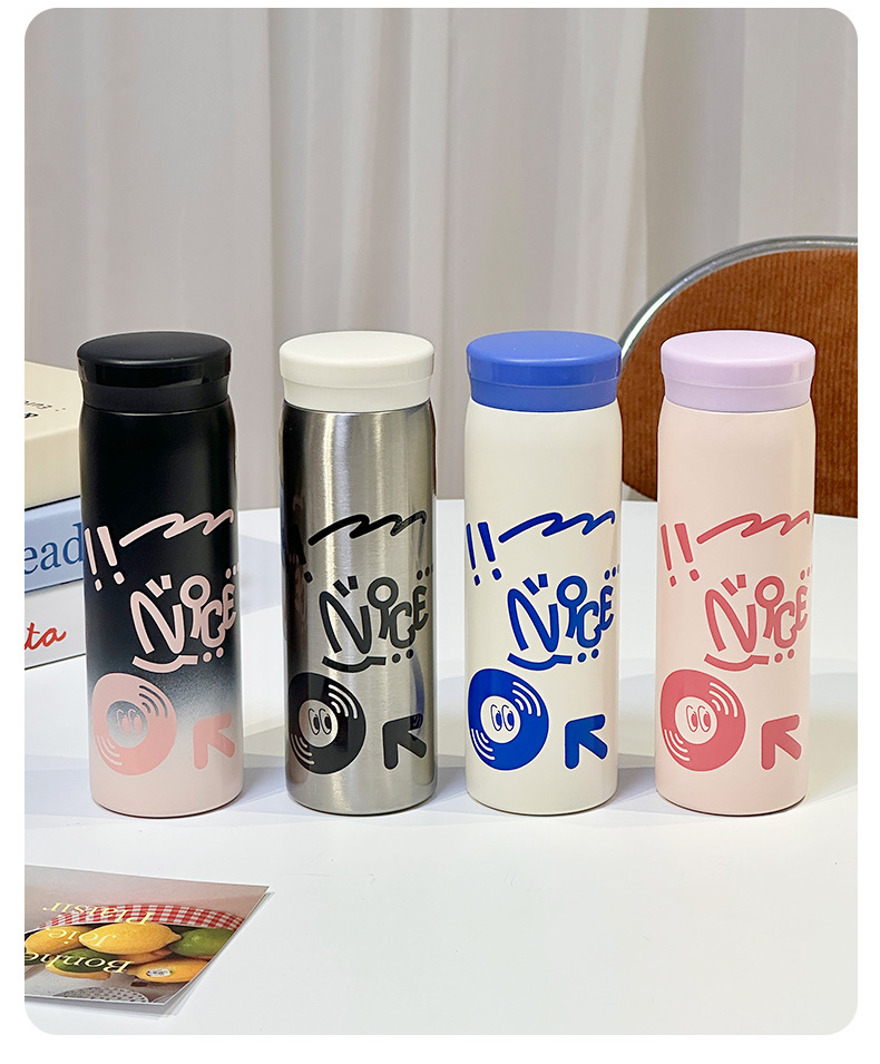 迷你口袋直饮随行杯子卡通涂鸦小巧儿童保温水杯304不锈钢保温杯详情27