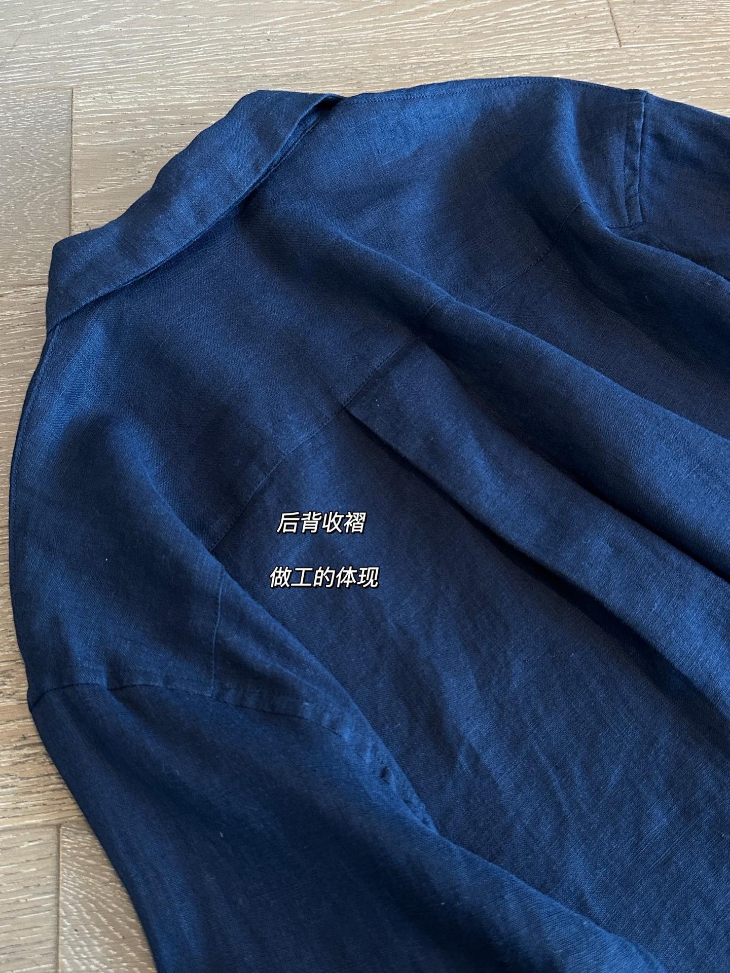 020810 春季新款女士刺绣亚麻平纹纯色简约宽松通勤舒适衬衣衬衫详情10