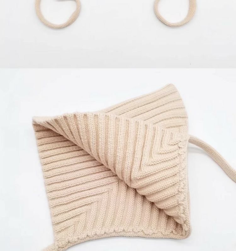 宝宝套头帽外出可爱超萌针织帽儿童百搭毛线尖尖帽婴儿保暖护耳帽详情7