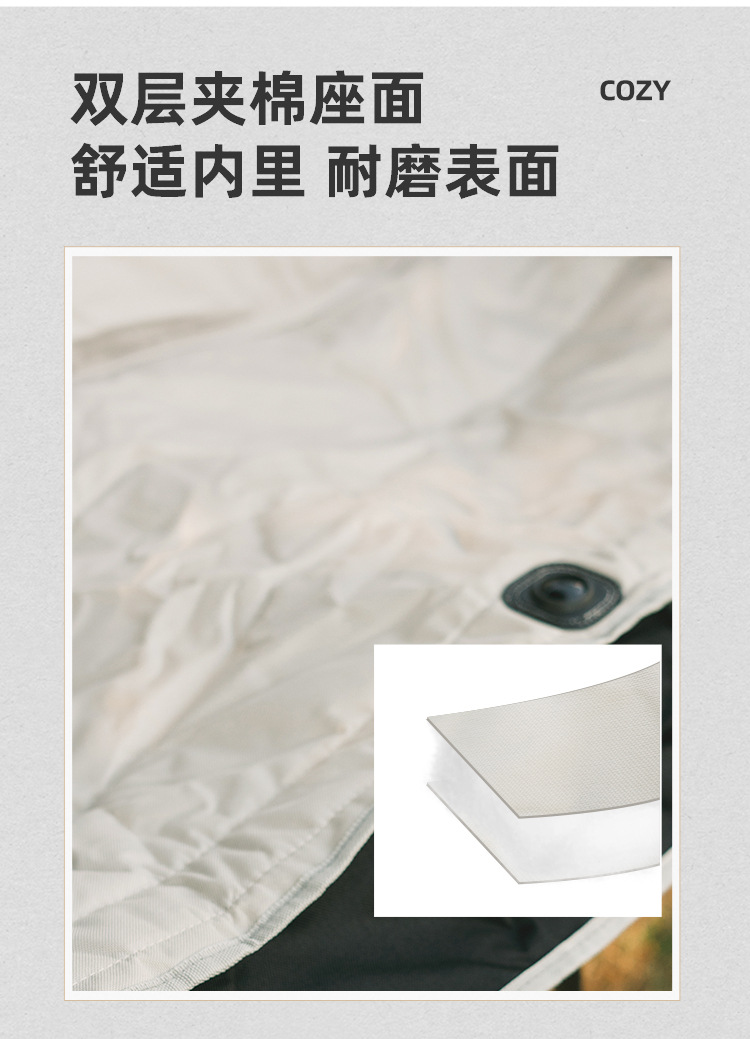 户外露营双人休闲折叠椅便携沙滩躺椅靠背多功能椅钓鱼加棉坐椅详情5