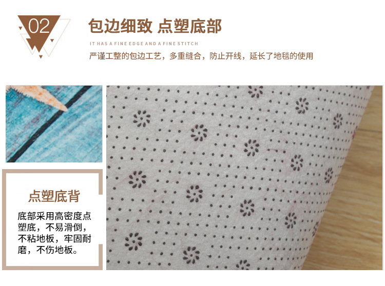 Entrance carpet, absorbent floor mat, thickened door mat, floor mat, staircase anti-slip mat, toilet and bathroom three-piece set in stock for wholesale pic 8
