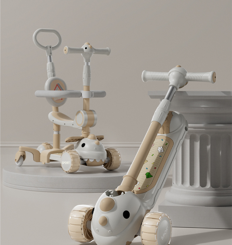 儿童滑板车生日礼物厂家直销闪光1-3-6岁小孩滑滑车五合一遛娃详情16