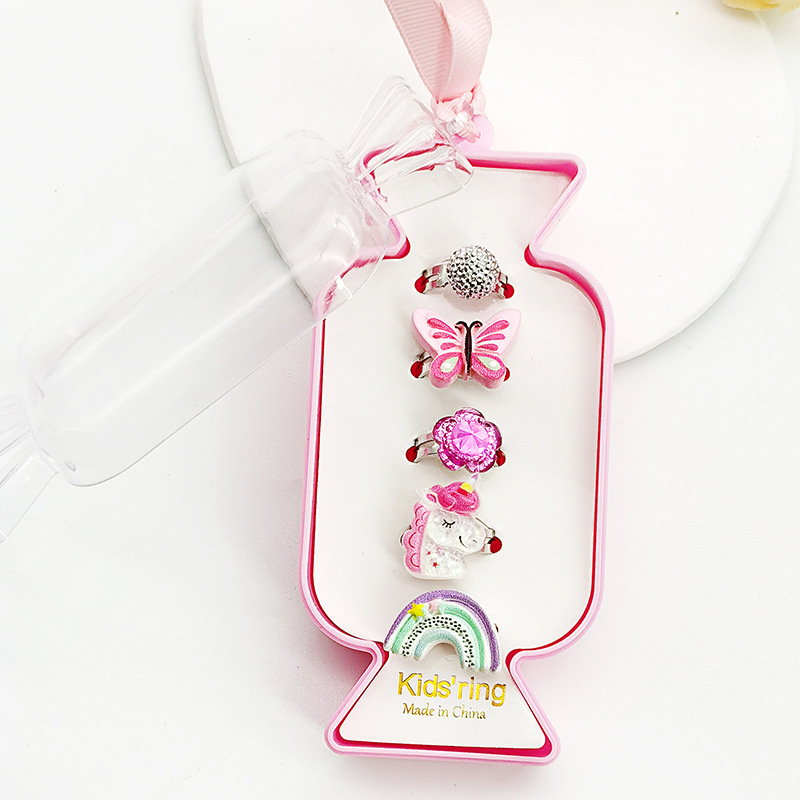 【可以】新品儿童卡通戒指可调节树脂戒指幼儿园生日礼物玩具饰品详情19