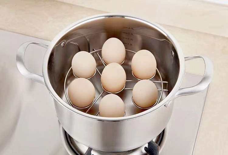 不锈钢加粗圆形蒸架高脚电饭锅蒸菜架 蒸锅篦子 大号蒸盘器隔热置详情8