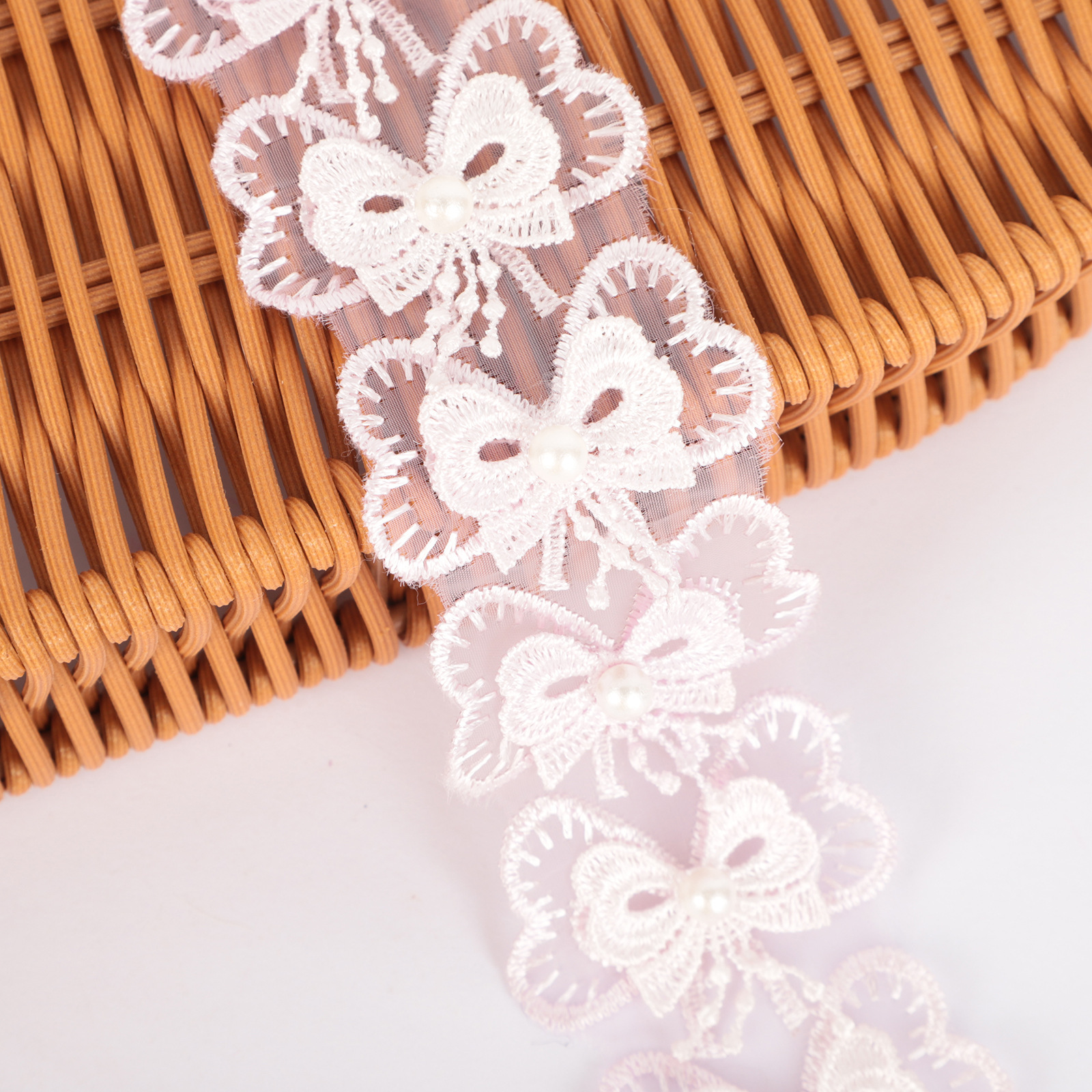 网纱刺绣蝴蝶结服装花边辅料配件立体双层饰品材料手工diy装饰详情8