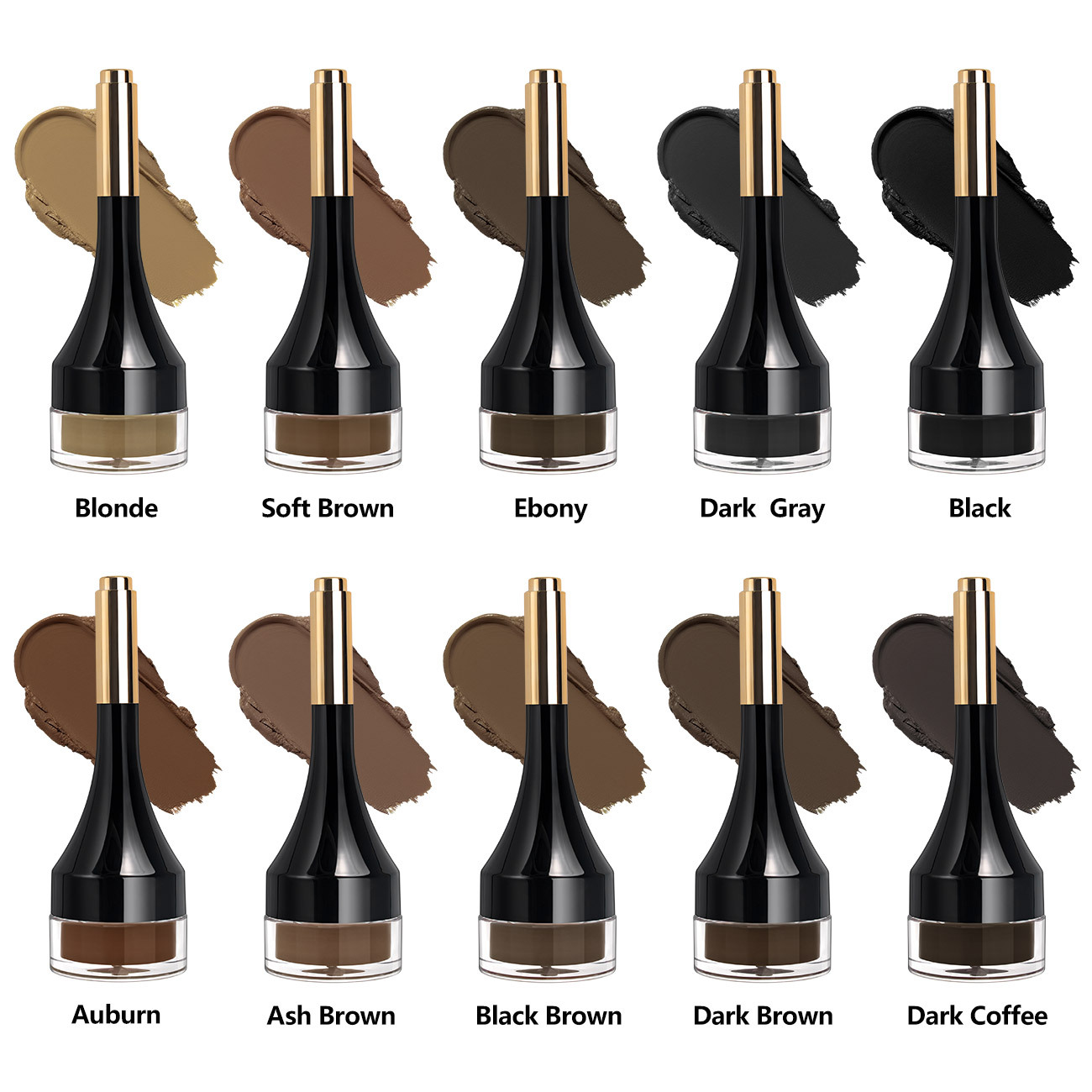 跨境专供11色眉膏一笔多用持久防水染眉膏无logo亚马逊彩妆新品详情5