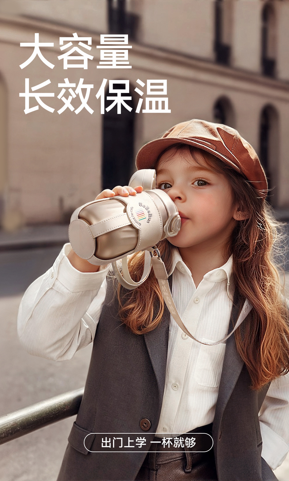 bebebus钻光保温杯儿童水杯1-3岁以上直饮杯宝宝吸管杯316食品级详情1