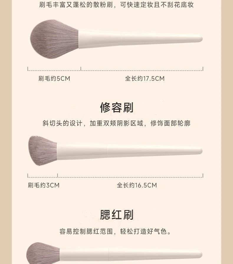 Фарфоровые кисти для макияжа, костюмы для теней для век, румяны для век блеска, раскрашенные и раскрашенные pic 9