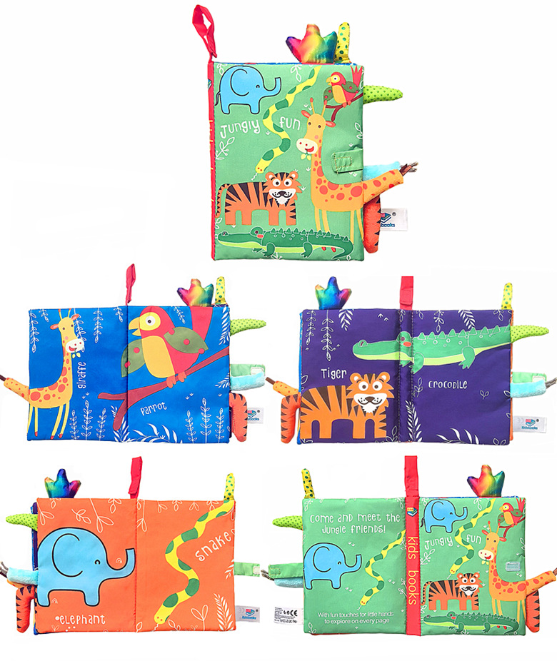 kidsbooks婴儿立体尾巴布书宝宝撕不烂安静布書动物尾巴布书厂家详情2